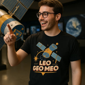 "Leo Geo Meo" satellite t shirt - product photo 8