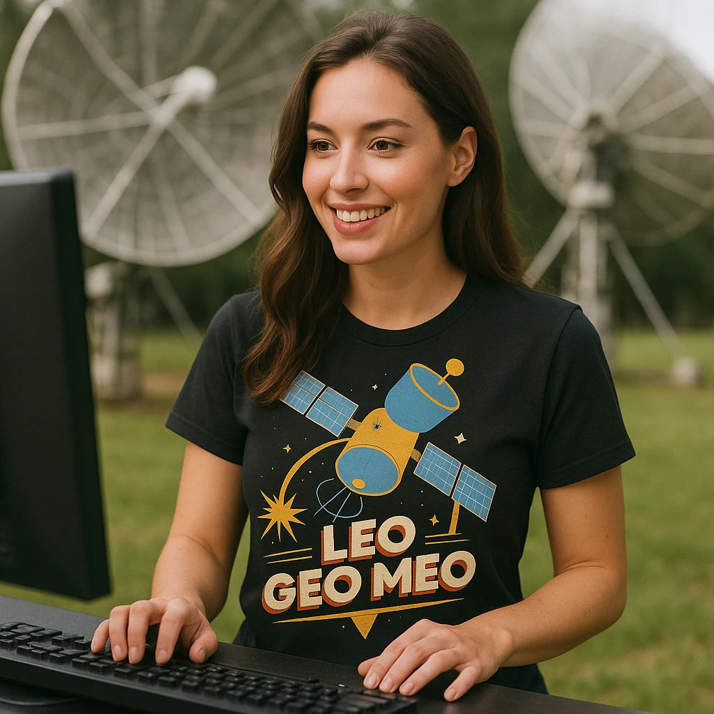 "Leo Geo Meo" satellite t shirt - product photo 9