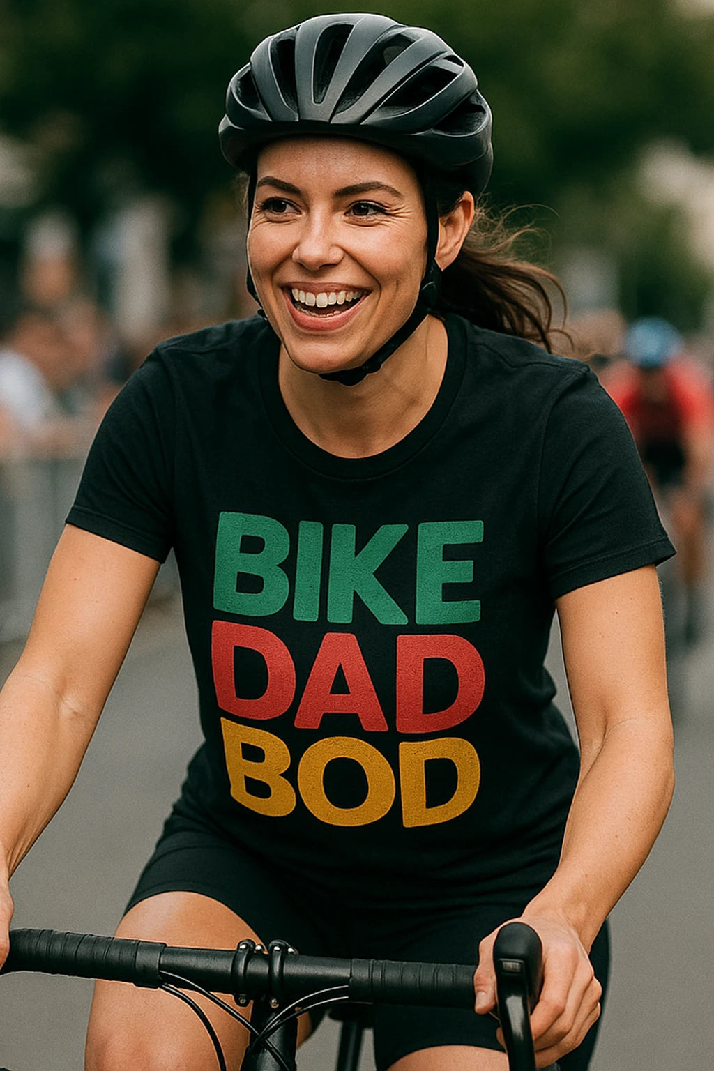 "Bike Dad Bod" black custom cycling shirts - also a gift for cycling lover