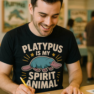"Platypus Is My Spirit Animal" platypus t shirt - product photo 8