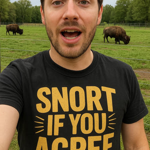 "Snort If You Agree" bison t shirt - product photo 7