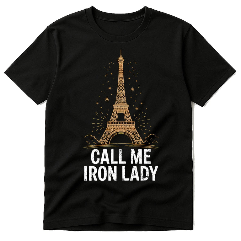 Black T Shirt Eiffel Tower - 