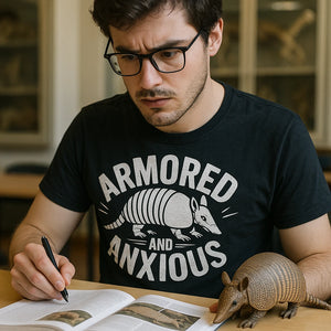 "Armored and Anxious" armadillo t shirt - product photo 8