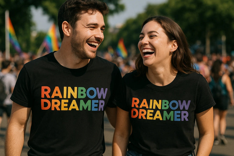 Person wearing the black lgbtq tshirts graphic tee - 